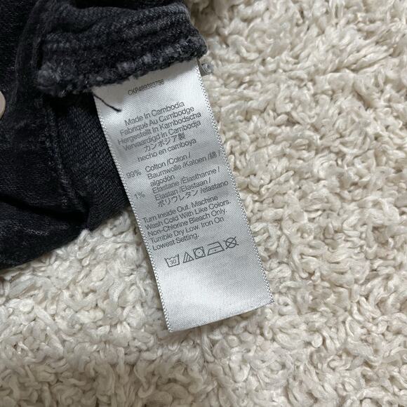 Madewell Size 26 Black High Rise Cropped Edgy Retro Emmett Wide Leg Jeans - Picture 8 of 8